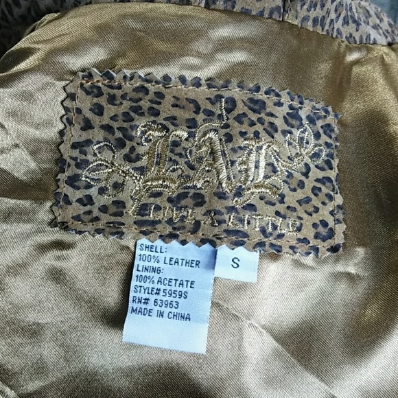 Live A Little Leather Leopard Print Jacket - Picture 8 of 8